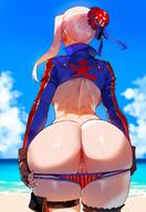 1girls ai_generated american_flag_bikini anus artstyle_imitation ass beach bikini blue_eyes breasts dat_ass fategrand_order fate_(series) female floox high_resolution huge_ass huge_breasts light-skinned_female light_skin long_hair miyamoto_musashi_(fate) miyamoto_musashi_(swimsuit_berserker) naughty_face outdoors pink_hair pussy stable_diffusion thiccwithaq_(ai_style) thick_thighs uncensored // 1422x2062 // 292.7KB