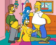 Homer_Simpson Marge_Simpson Ned_ruined_Marge’s_hairstyle Simpsons_Porn cumshot group_sex large_breasts threesome toons_empire // 1100x880 // 155.9KB