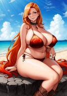 1girls Milf ai_generated bbw beach beach_background beautiful_background belly belly_button big_breasts bikini blue_eyes blue_sky blush boots bracelet breasts breasts_bigger_than_head chubby chubby_female cleavage cloud collar commentary_request curvaceous curvy curvy_female curvy_figure earrings enormous_breasts female female_only hanging_breasts hourglass_figure huge_breasts light-skinned_female light_skin long_hair looking_at_viewer mature mature_female mature_woman mom_bod mommy nipples_visible_through_bikini nipples_visible_through_clothing oc orange_hair original original_character outdoors revealing_clothes seductive seductive_look self_upload sitting skimpy skimpy_clothes smile smiling sunlight tagme thick thick_thighs thighs tight_fit unstable_diffusion very_long_hair voluptuous voluptuous_female water wavy_hair // 1028x1462 // 254.7KB
